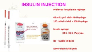 Sprit Injection INSULIN MANAGEMENT OF TYPE 1 DIABETES | PPTX