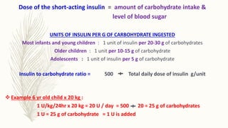 Insulin Ration INSULIN MANAGEMENT OF TYPE 1 DIABETES | PPTX