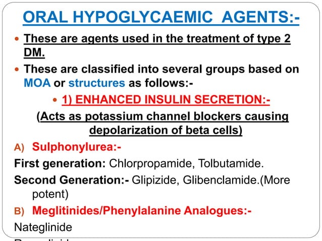 Insulin & Oral Hypoglycemic Agents. | PPTX