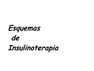 Esquemas  de  Insulinoterapia 