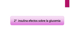 2° insulina efectos sobre la glucemia
 