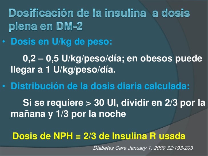 Insulinoterapia en diabetes mellitus tipo 2 Insulinoterapia en diabetes mellitus tipo 2