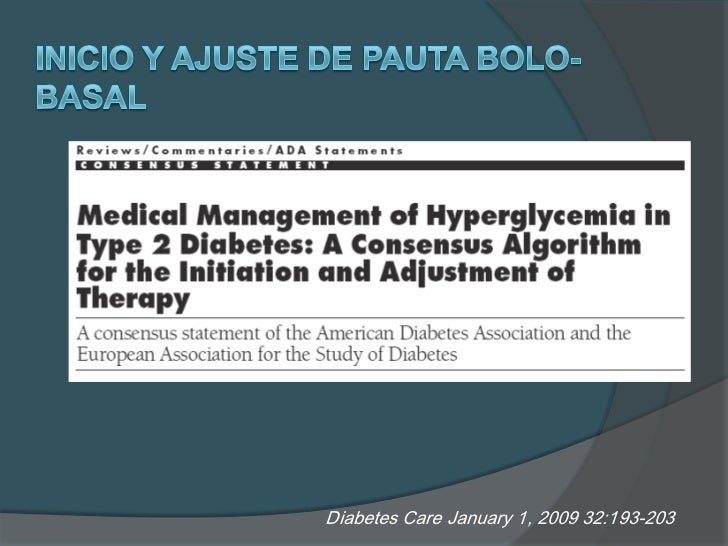 Insulinoterapia en diabetes mellitus tipo 2 Insulinoterapia en diabetes mellitus tipo 2