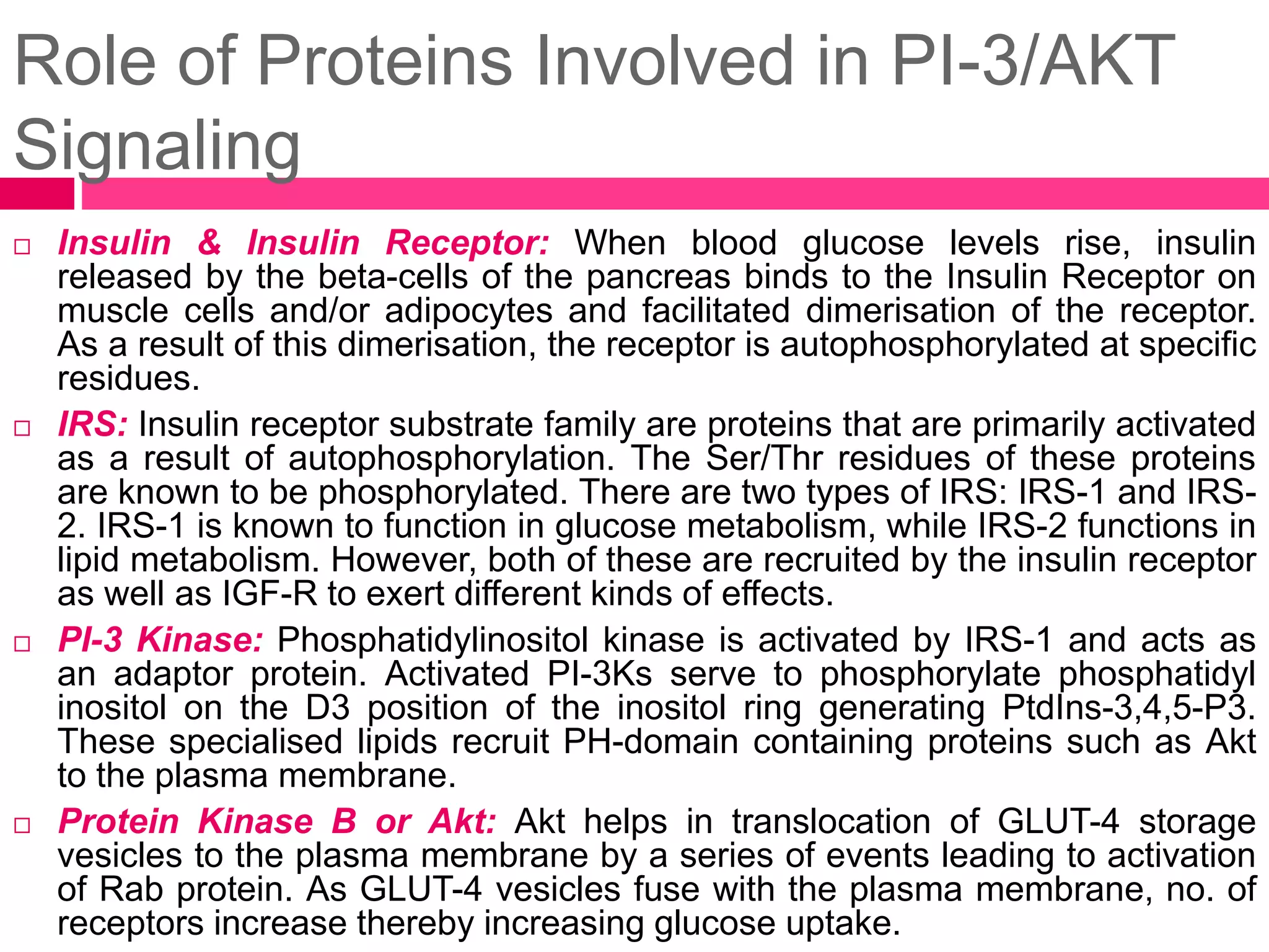 Insulin receptor and mechanism of signalling | PPTX
