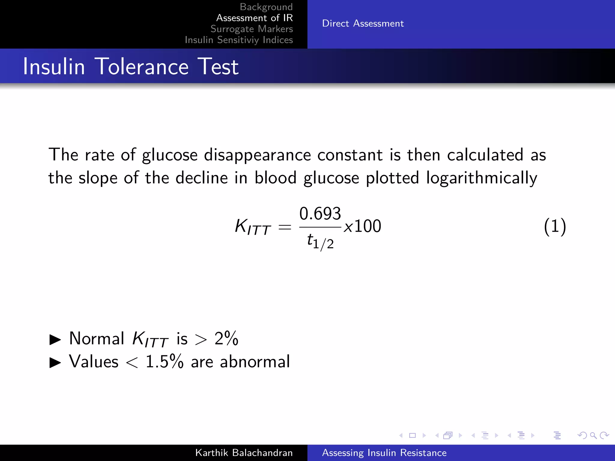Assessing Insulin Resistance | PDF