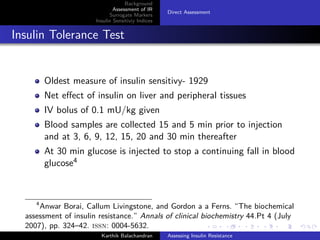 Assessing Insulin Resistance | PDF