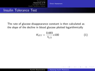 Assessing Insulin Resistance | PDF