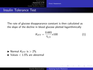 Assessing Insulin Resistance | PDF