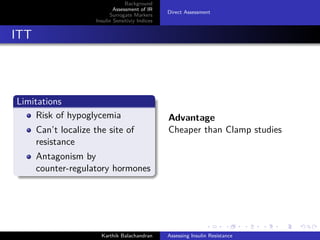 Assessing Insulin Resistance | PDF