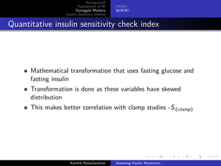 Assessing Insulin Resistance | PDF