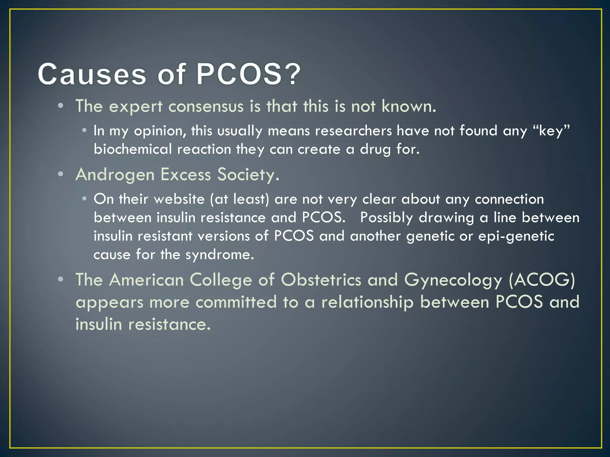 Insulin resistance and pcos | PPT
