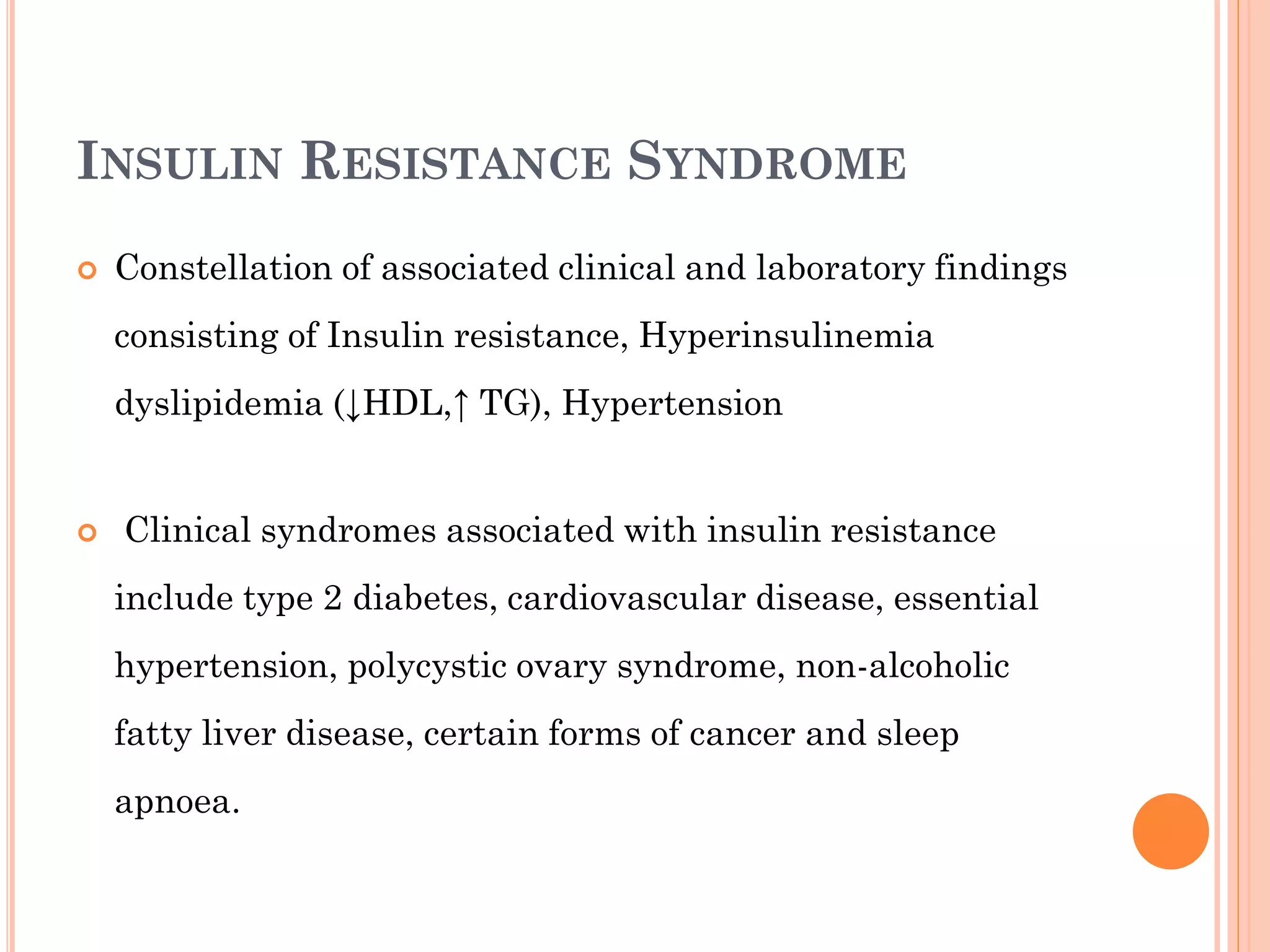 Insulin resistance causes and consequences | PPTX