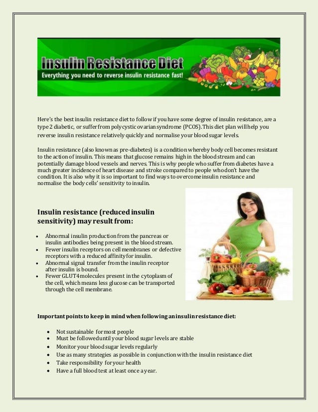 Diabetes Insulin Resistance Diet