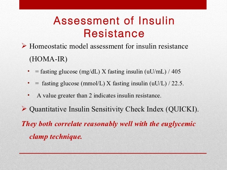 Insulin resistance idf