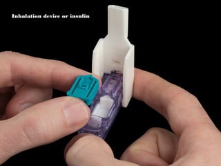Inhalation device or insulin
 