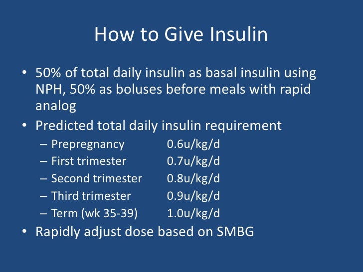 Insulin Therapy in Pregnant Women