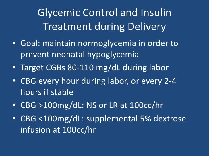 Insulin Therapy in Pregnant Women