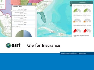 GIS for Insurance
                    GIS BEST PRACTICES SERIES  |  MARCH 2012
 