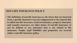 Insurance And Nonlife Insurance Policy