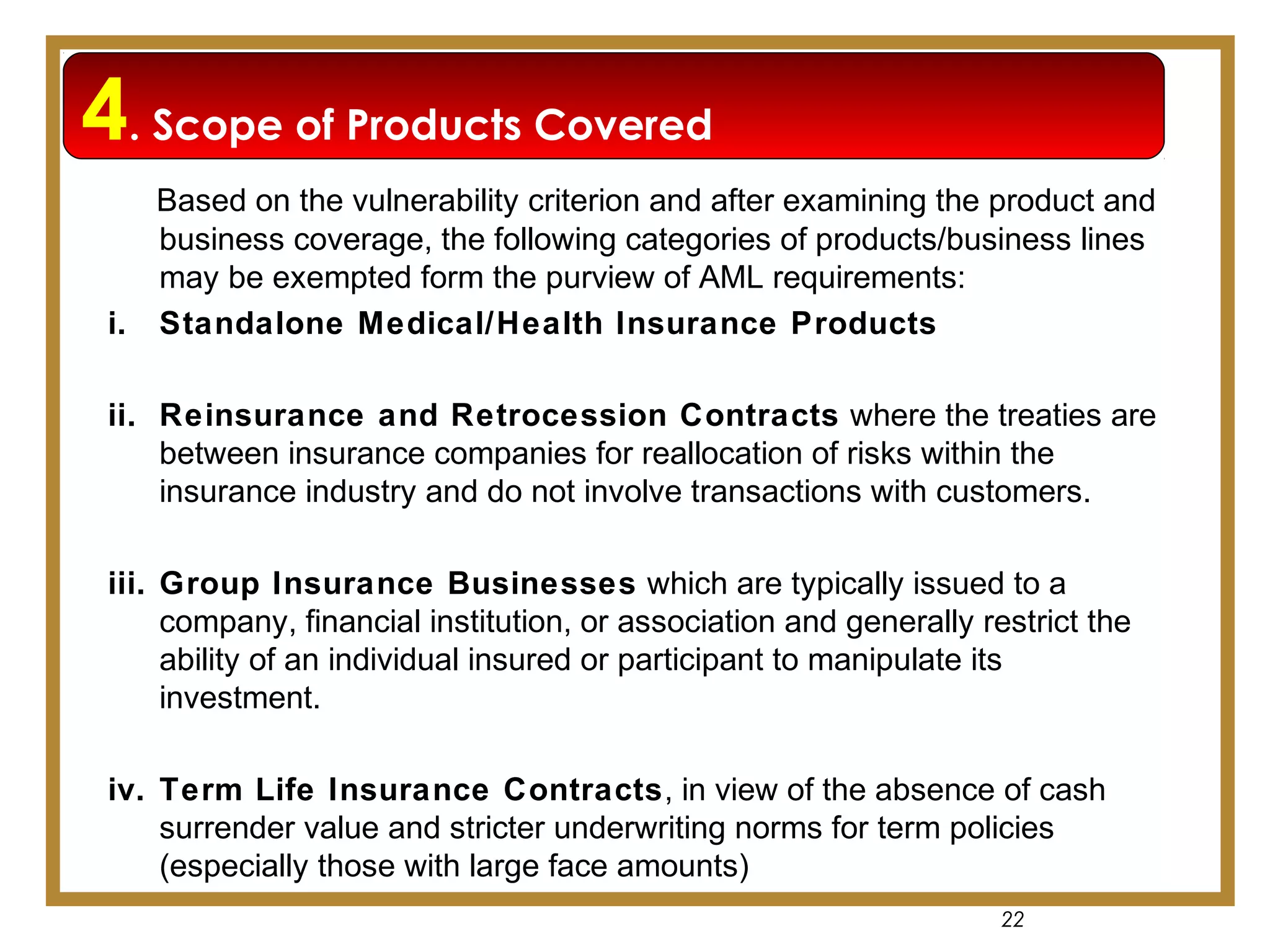 Insurance Aml Risk Insurance anti money laundering | PPT