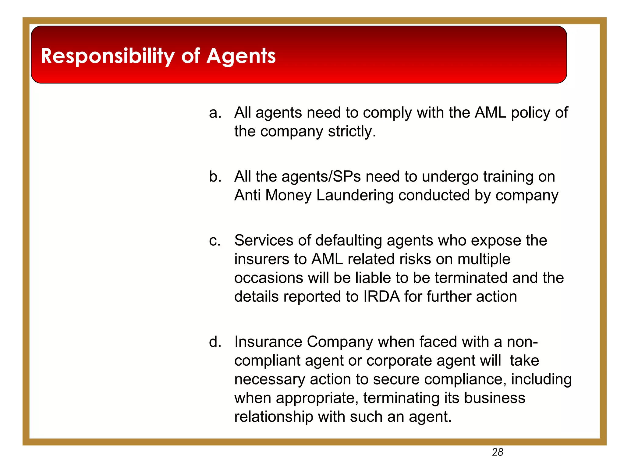 Insurance Aml Risk Insurance anti money laundering | PPT