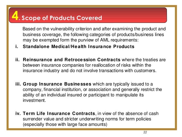 Insurance anti money laundering