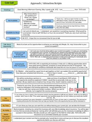 Insurance approach scripts | PDF