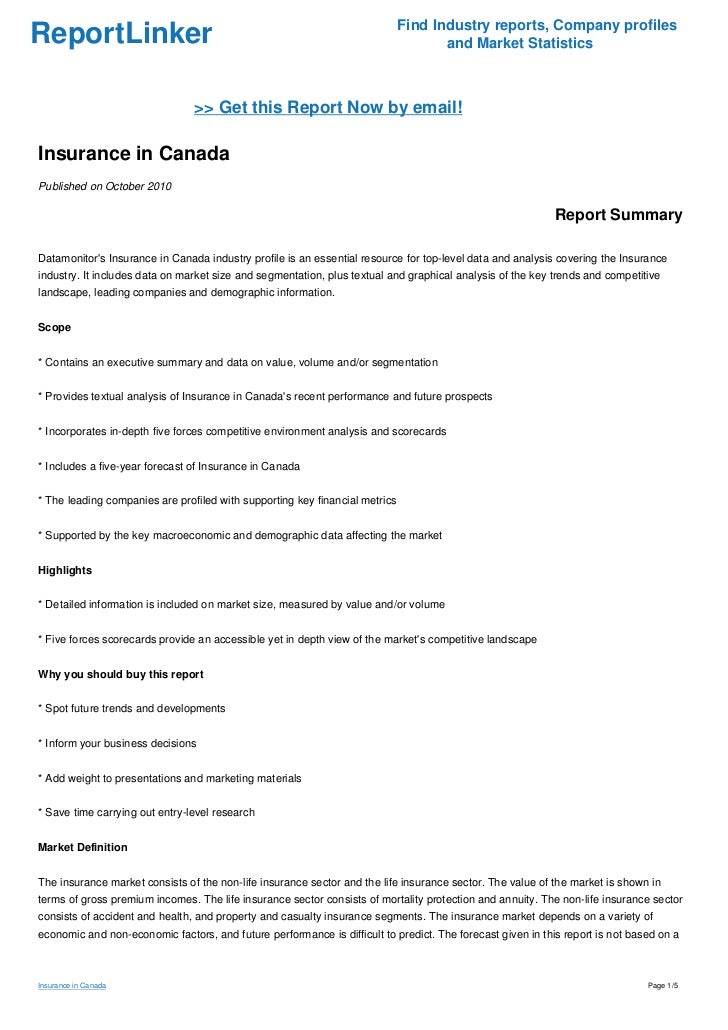 Insurance in Canada
