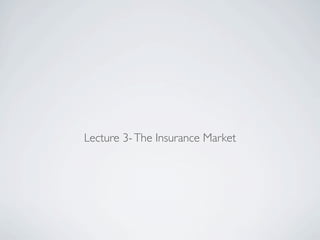 Lecture 3- The Insurance Market
 