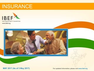 11MAY 2017
INSURANCE
For updated information, please visit www.ibef.orgMAY 2017 (As of 3 May 2017)
 