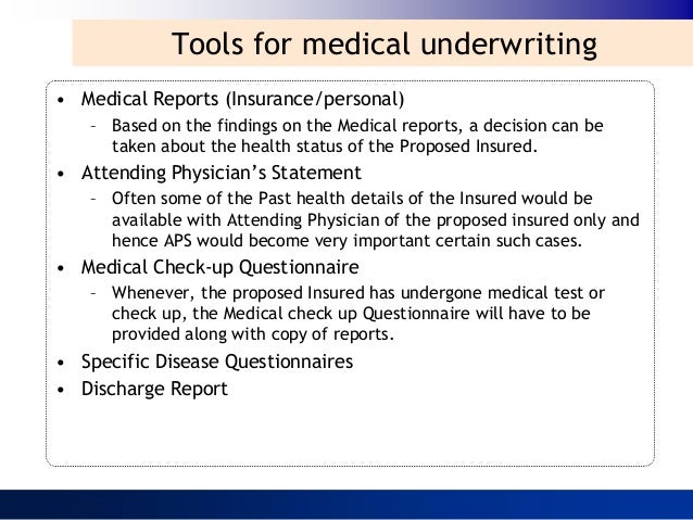 Insurance underwriting Insurance underwriting