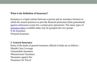 Introduction to Insurance sector and policies | PPTX