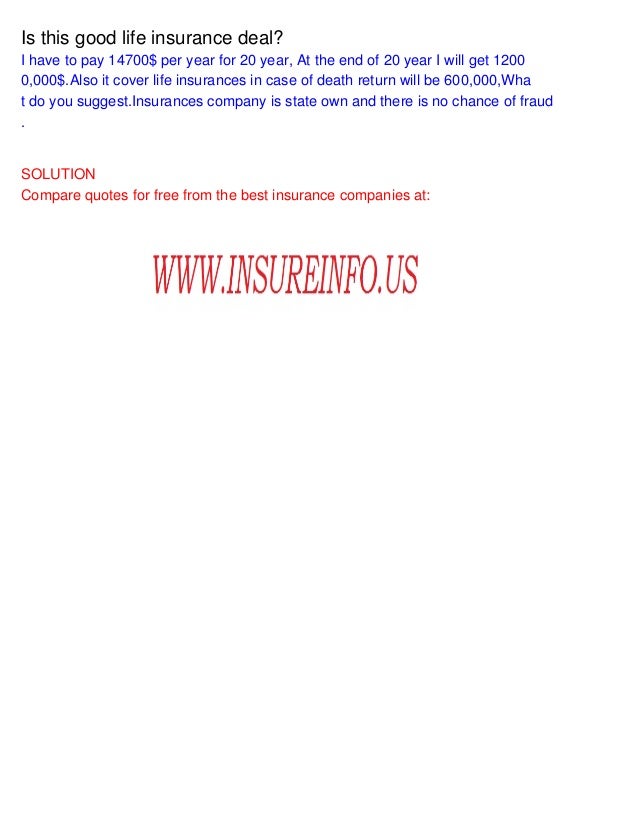 Top Ten Life Insurance Companies >> Is This Good Life Insurance Deal Top Ten Life Insurance Companies >> Is This Good Life Insurance Deal