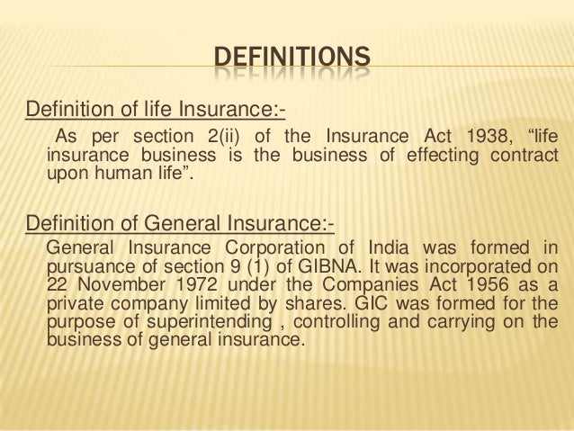 Insurance act 1938