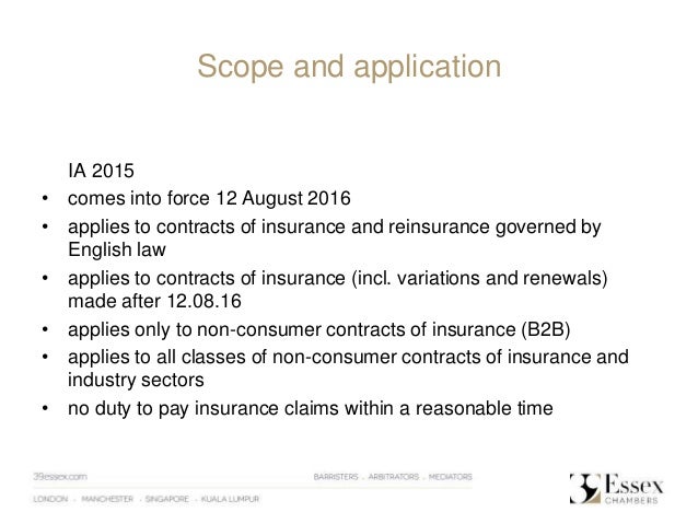 Insurance act 2015 Insurance act 2015