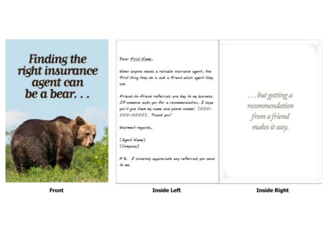 Insurance Agent Card Series Gain More Referrals