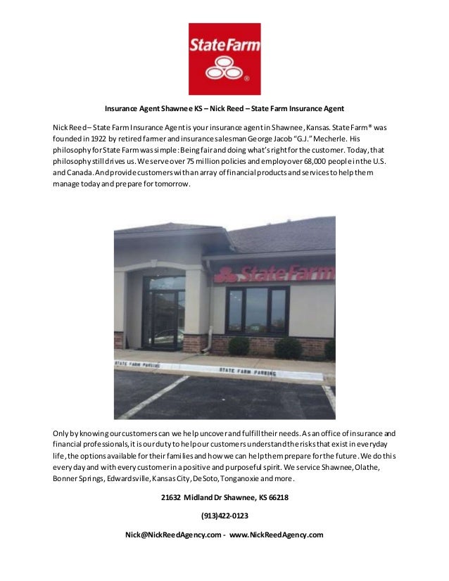 Insurance Agent Shawnee KS Nick Reed State Farm Insurance Agent