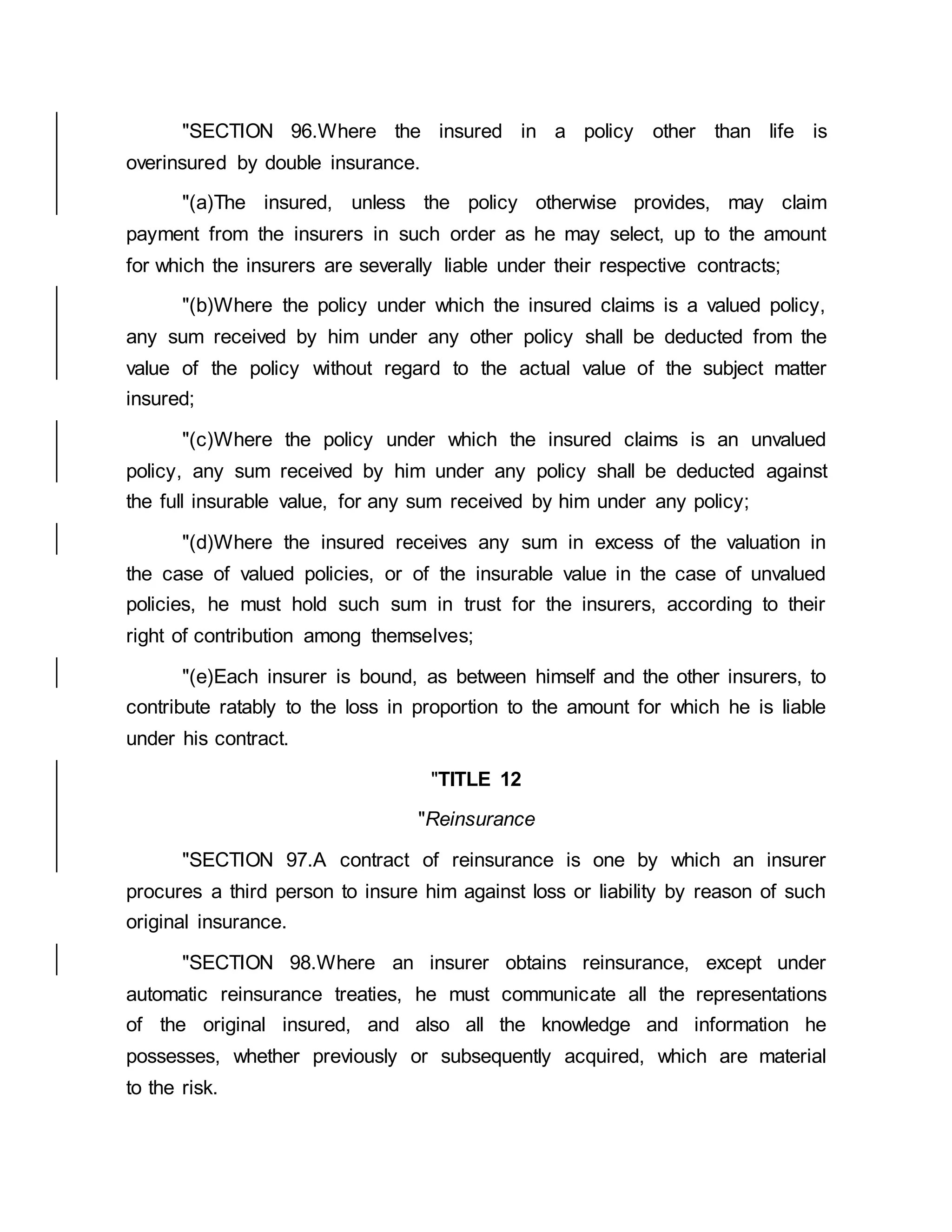 Insurance Code of the Philippines (PD 612 as amended by RA 10607) | DOCX