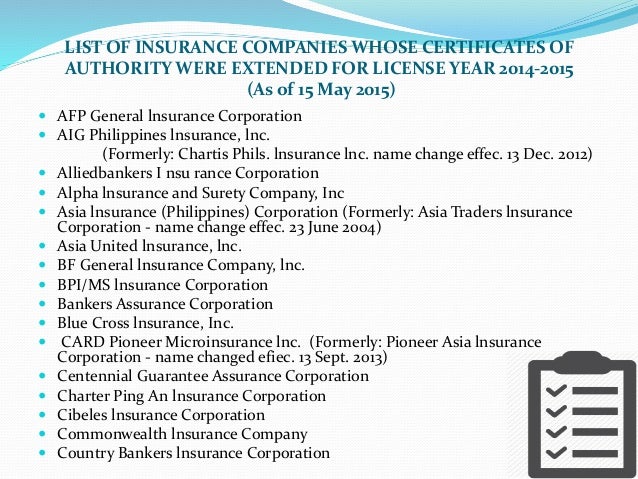 Insurance industry analyses