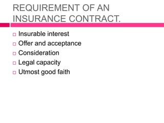 Insurance contract | PPTX