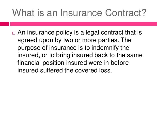 Insurance contract