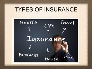 TYPES OF INSURANCE
 