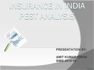PRESENTATION BY: 
AMIT KUMAR SINGH 
SIMS 2014-16 
1 
 