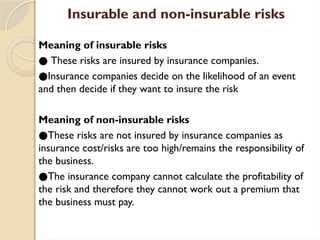 Non Insurable Risk Examples Insurance Investment Grade 12 - Copy.pptx