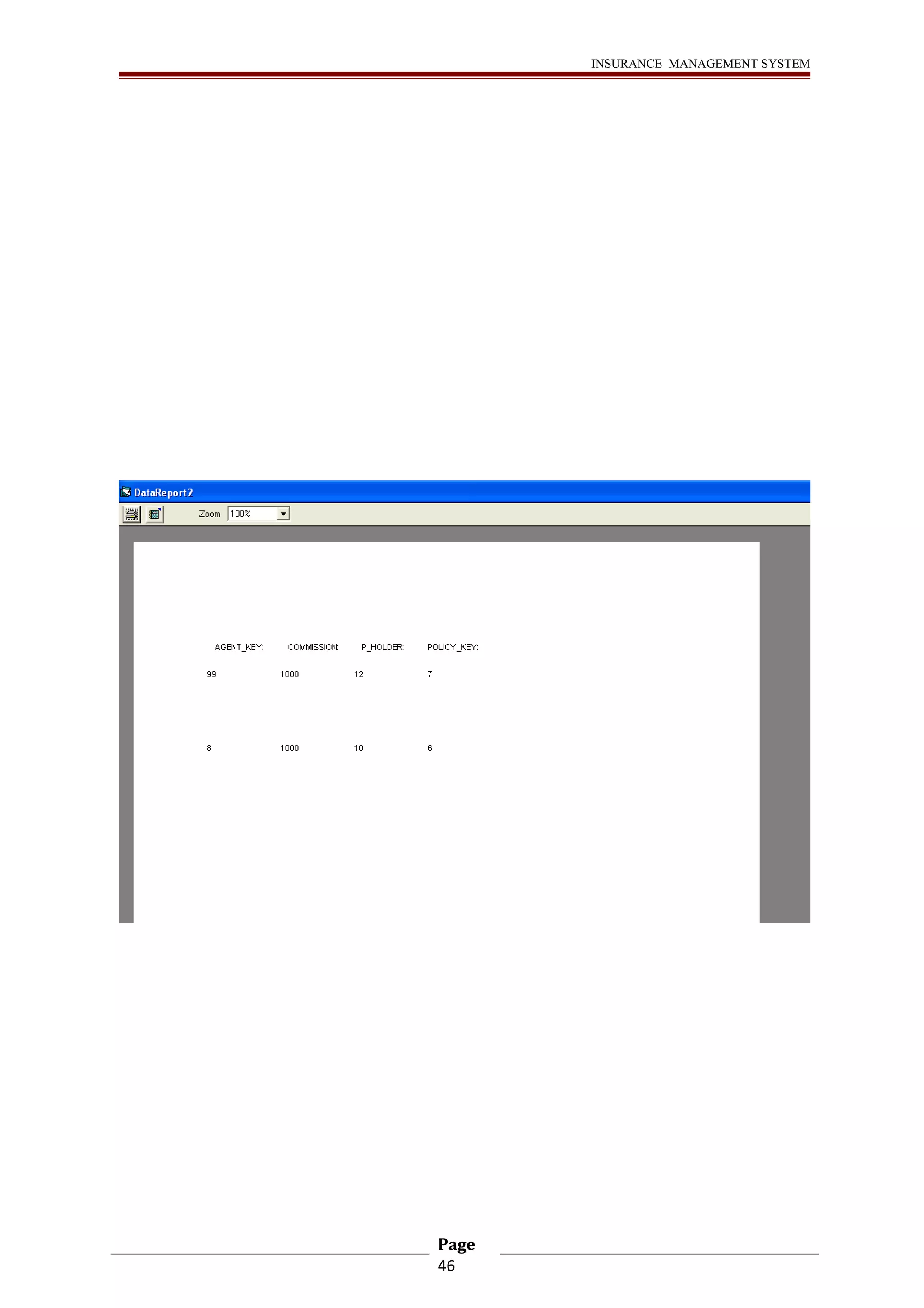 INSURANCE MANAGEMENT SYSTEM 
Page 
46 
 