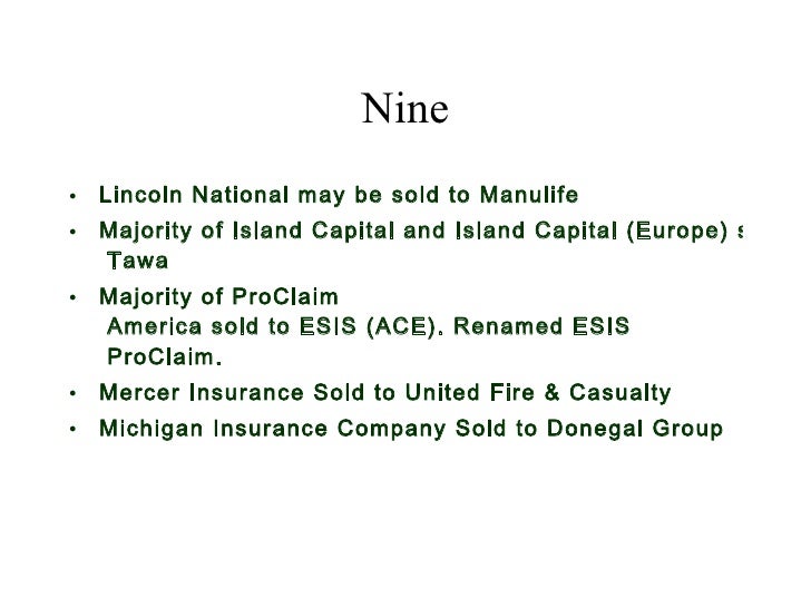 Insurance Mergers and Acquisitions at WhoBoughtWho.com