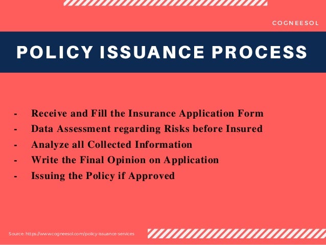 Insurance Policy Issuance Services Cogneesol