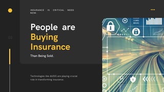 03
People are
Buying
Insurance
Than Being Sold.
Technologies like AUSIS are playing crucial
role in transforming insurance...
