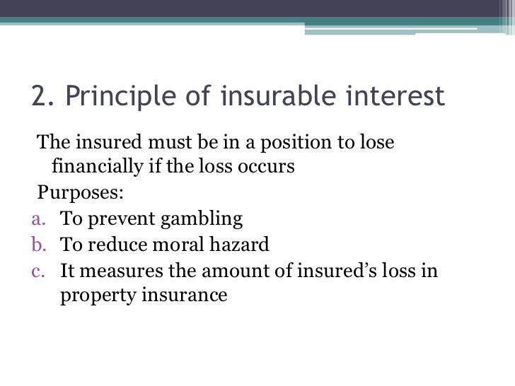 Insurance principles