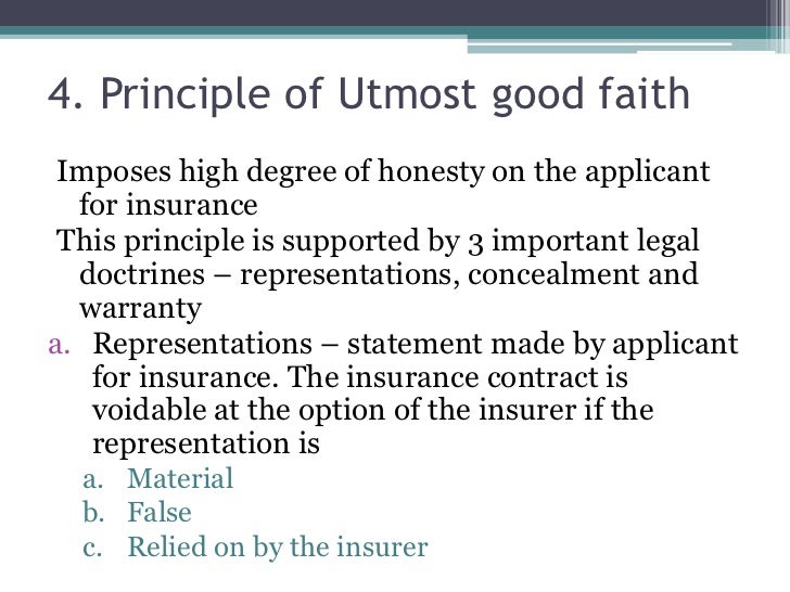Insurance principles